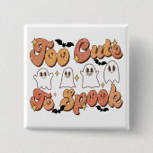 Te stomen op Spook Ghosts Vierkante Button 5,1 Cm (Voorkant)