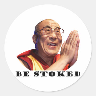 Te stoppen ronde sticker