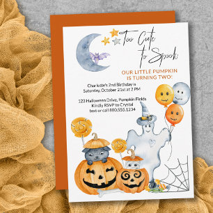 Te stuiten op Spook Fun Halloween Birthday Party Kaart
