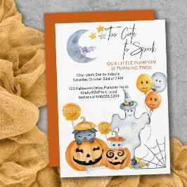 Te stuiten op Spook Fun Halloween Birthday Party Kaart