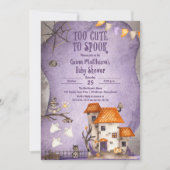 Te stuiten op Spook Halloween Baby shower QR Kaart (Voorkant)