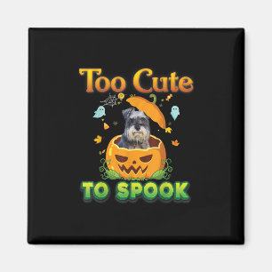Te stuiten op Spook Schnauzer Dog Halloween pomkin Magneet