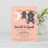 Te stuiten op uitnodiging van Baby shower Spook Ha (Staand voorkant)