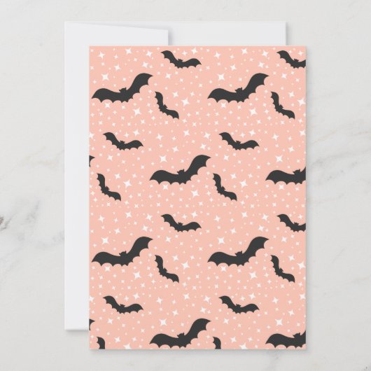 Te stuiten op uitnodiging van Baby shower Spook Ha (Achterkant)