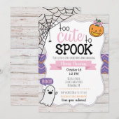 Te stutten aan de uitnodiging van het Baby shower  (Voorkant / Achterkant)