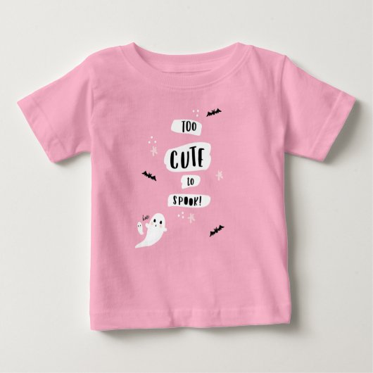 Te stutten naar Spook Baby Halloween Shirt (Voorkant)