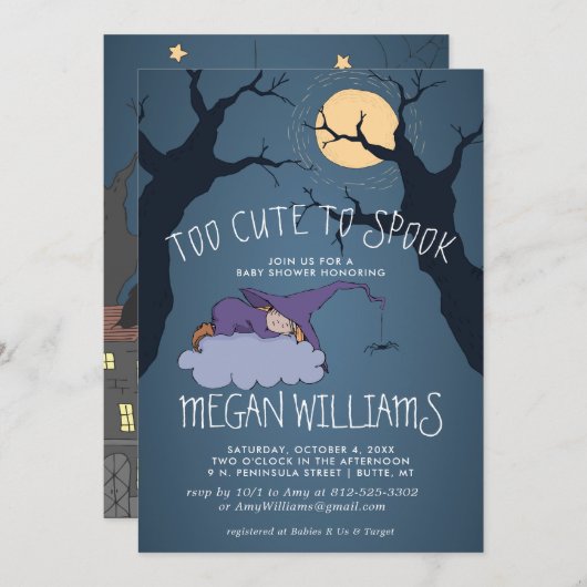 Te stutten naar Spook | Cute Little Witch Baby sho (Voorkant / Achterkant)