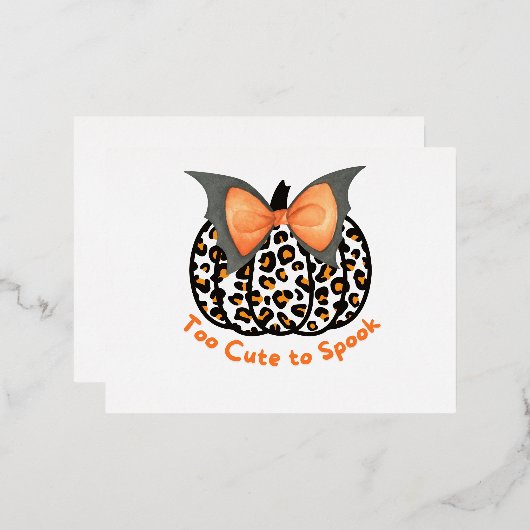 Te stutten naar Spook Folie Uitnodiging Briefkaart (Voorkant / Achterkant)