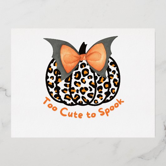 Te stutten naar Spook Folie Uitnodiging Briefkaart (Voorkant)