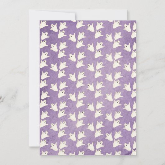 Te stutten naar Spook Halloween Baby shower Kaart (Achterkant)