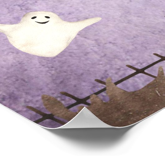 Te stutten naar Spook Halloween Baby shower Poster (Hoek)