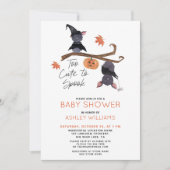 Te stutten naar Spook Waterverf Bats Baby shower Kaart (Voorkant)