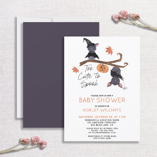 Te stutten naar Spook Waterverf Bats Baby shower Kaart