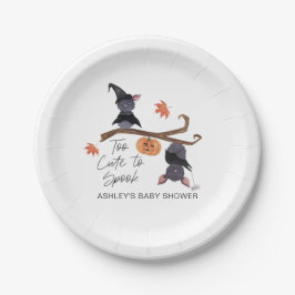 Te stutten naar Spook Waterverf Bats Baby shower Papieren Bordje