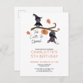 Te stutten naar Spook Waterverf vleermuizen kinder Uitnodiging Briefkaart (Voorkant / Achterkant)