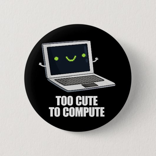 Te stutten om grappige computer te berekenen, donk ronde button 5,7 cm (Voorkant)