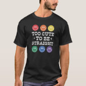 Te stutten om recht te worden, zwart t-shirt (Voorkant)
