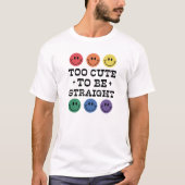 Te stutten om recht te zijn, witte pride t-shirt (Voorkant)