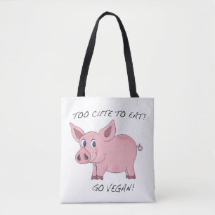 Te stutten om varkenstas te eten tote bag