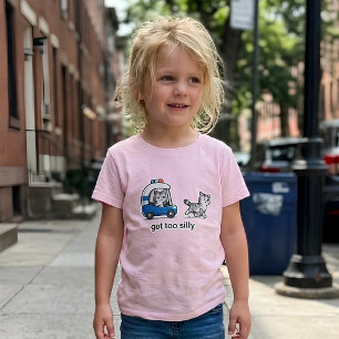 Te Te Gek Kitten Politie Jacht Meisjes T-shirt
