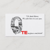 te, TE INTL - Films/Music/Graphics/Clothing, nr... Visitekaartje (Achterkant)