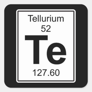 Te - Tellurium Vierkante Sticker