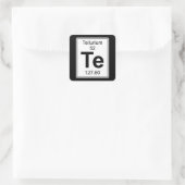 TE - telluur Vierkante Sticker (Tas)