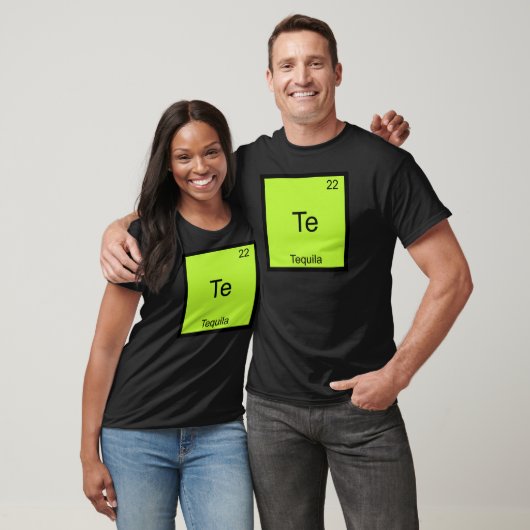 Te - Tequila Grappige Chemie Element Symbool T-shi T-shirt (Unisex)