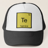 Te - Tight End Chemistry Element Symbol Football T Trucker Pet (Voorkant)