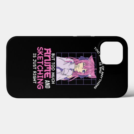 te veel anime en schetsen Anime en Sk Case-Mate iPhone Case (Achterkant (horizontaal))