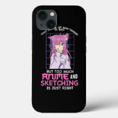 te veel anime en schetsen Anime en Sk Case-Mate iPhone Case (Achterkant)