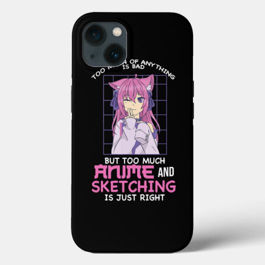 te veel anime en schetsen Anime en Sk Case-Mate iPhone Case (Achterkant)