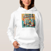 Te veel arbeid - retro feministische satire kunst hoodie (Voorkant)
