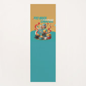 Te veel arbeid - retro feministische satire kunst yogamat (Voorkant)