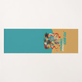 Te veel arbeid - retro feministische satire kunst yogamat (Voorkant (horizontaal))