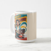 Te veel arbeid - Retro Woman Illustratie Koffiemok (Voorkant links)
