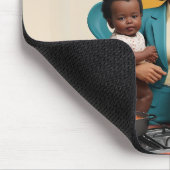 Te veel arbeid - Retro Woman Illustratie Muismat (Hoek)