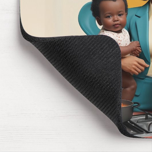 Te veel arbeid - Retro Woman Illustratie Muismat (Hoek)