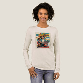 Te veel arbeid - Retro Woman Illustratie Tri-Blend Shirt