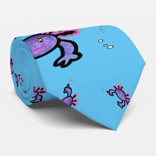 Te veel axolotgevallen stropdas (Opgerold)