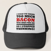 Te veel Bacon Funny Ball Pet Trucker Hat (Voorkant)