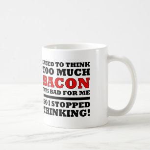 Te veel Bacon Funny Mug of Travel Mug Koffiemok