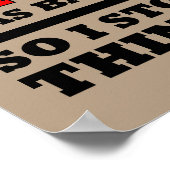Te veel bacon Funny Poster Bord (Hoek)