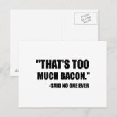 Te veel bacterie zegt briefkaart (Voorkant / Achterkant)