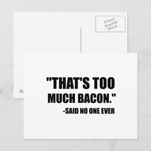 Te veel bacterie zegt briefkaart (Voorkant / Achterkant)