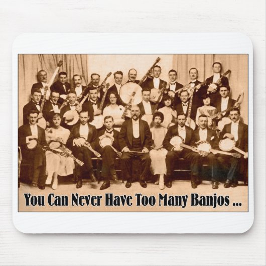 Te veel banjos Mousepad Muismat (Voorkant)