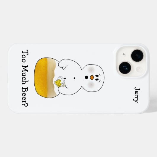 Te veel Beer Snowman Case-Mate iPhone Case (Achterkant (horizontaal))