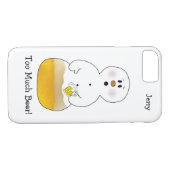 Te veel Beer Snowman iPhone 7 Hoesje (Achterkant (Horizontaal))