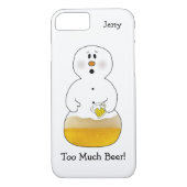 Te veel Beer Snowman iPhone 7 Hoesje (Achterkant)