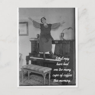 Te veel bekertjes koffie-Briefkaart Briefkaart